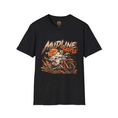 Mudline Throttle Dirt Bike T-Shirt — Motocross Off-Road Racing Tee