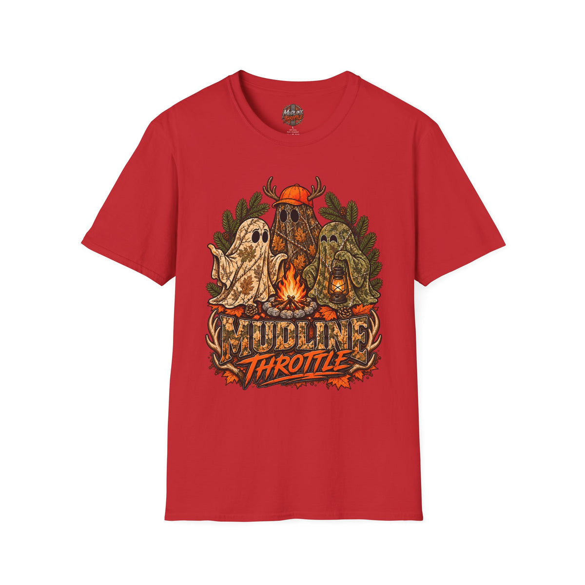 Ghost Campfire Moto T-Shirt — Mudline Throttle Graphic Tee
