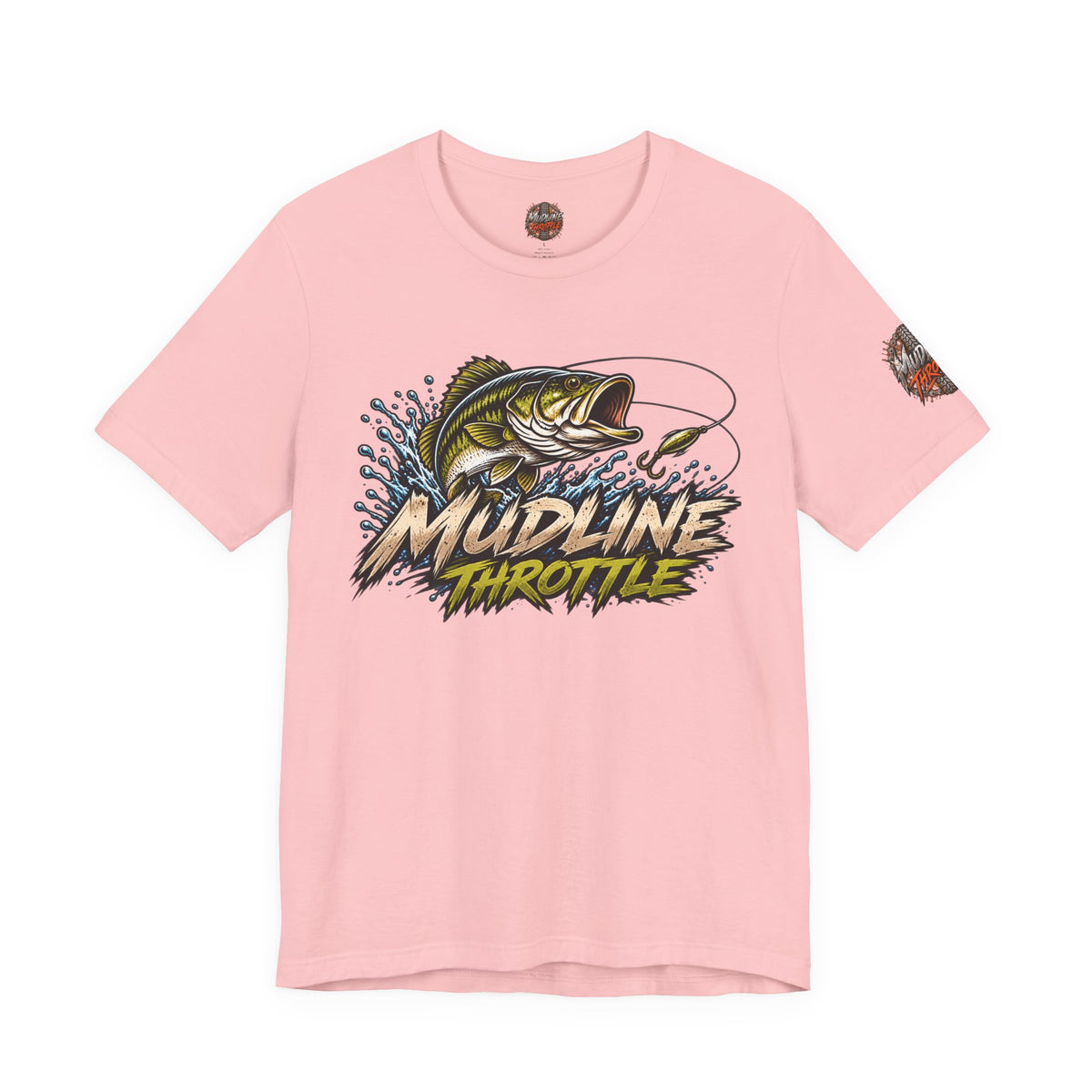 Fishing Graphic Tee — "Mudline Throttle" Bass Illustration