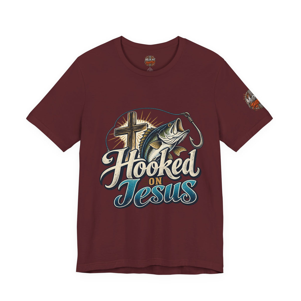 Hooked on Jesus Christian Fishing T-Shirt