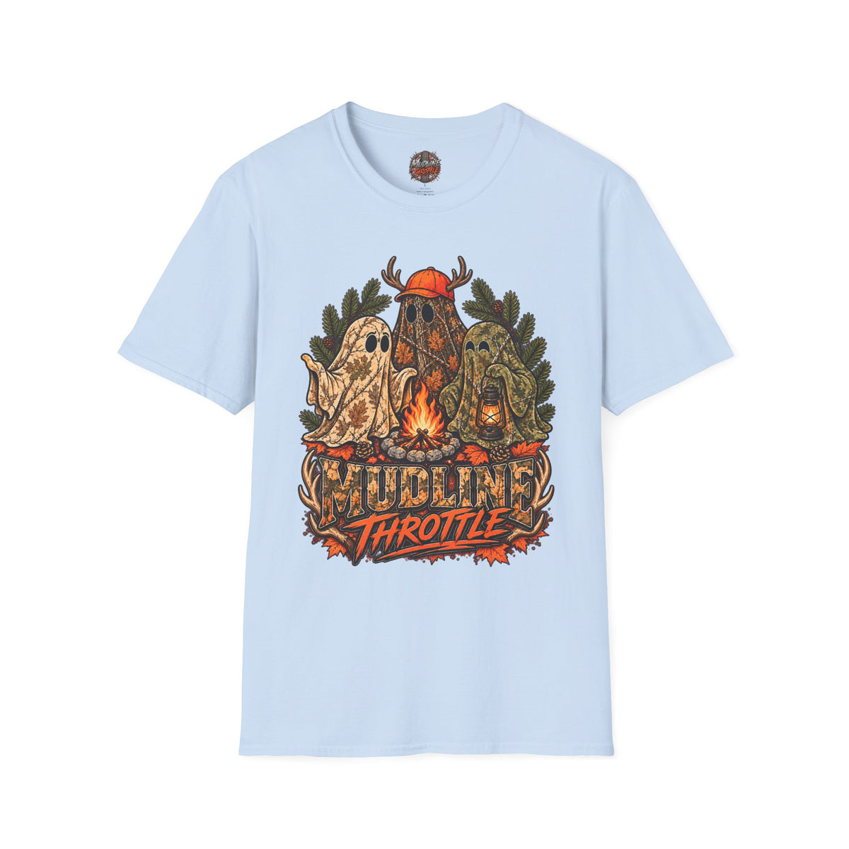 Ghost Campfire Moto T-Shirt — Mudline Throttle Graphic Tee