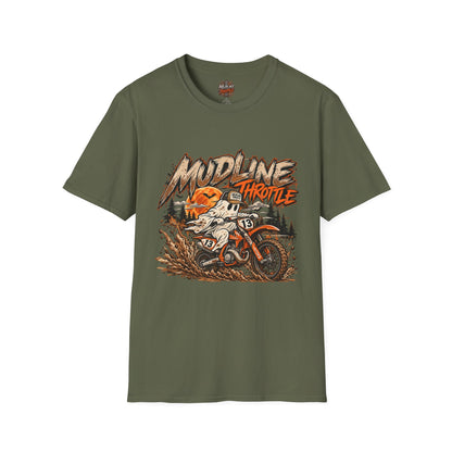 Mudline Throttle Dirt Bike T-Shirt — Motocross Off-Road Racing Tee