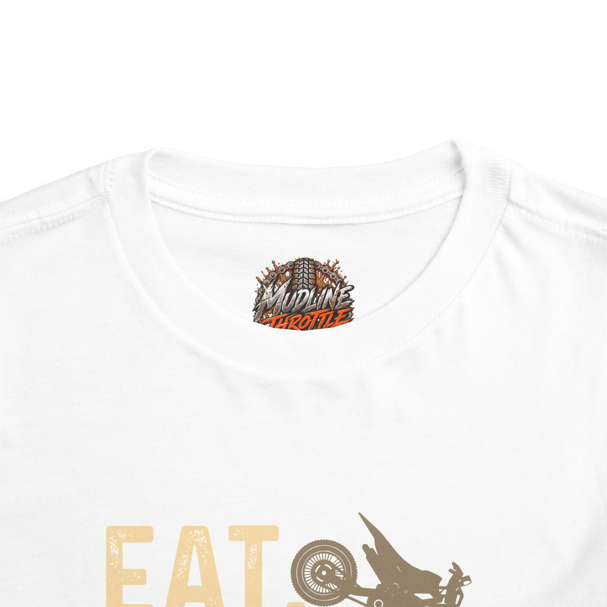 Toddler Tee - "Eat. Sleep. Braap. Repeat." Dirt Bike Graphic