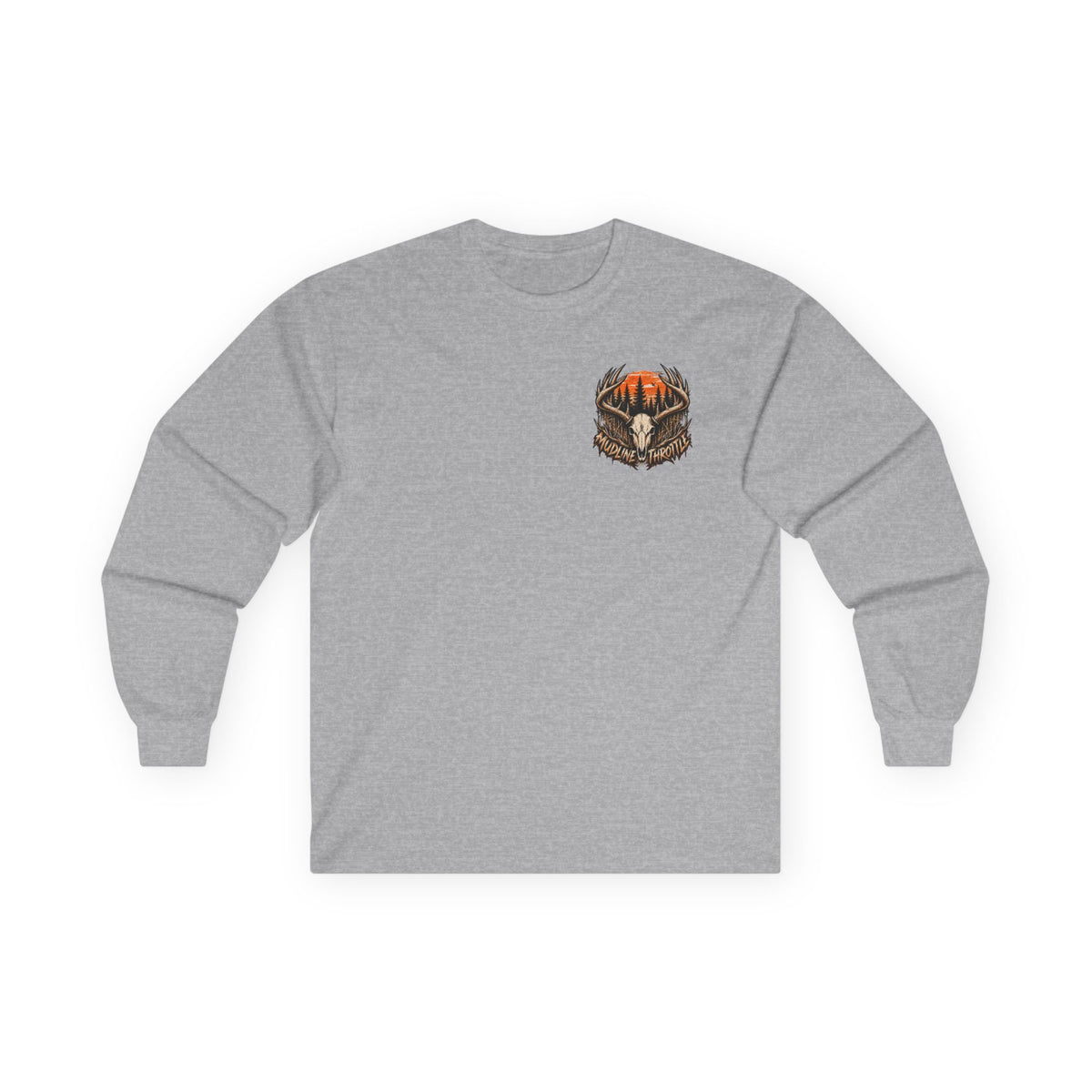 Deer Sunset Long Sleeve Tee – Woodland Hunting Scene